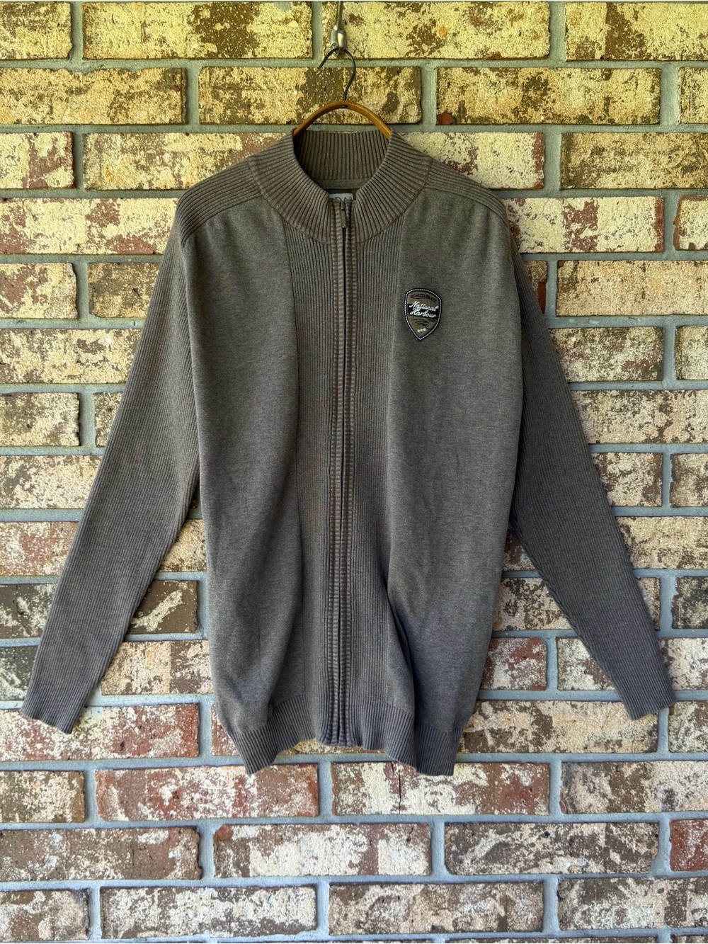 Men’s Vintage Canda Zip-Up Cardigan Sweater Size XL